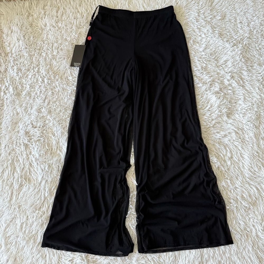 NWT Tadashi Shoji Collection Formal Black Wide Leg Pants Size S